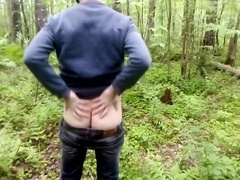 Ambling in the forest and demonstrating my rump