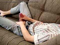 cool boy Ivo Kraus Plays With His Solid man sausage