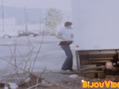 Retro gay dude spreads legs for an amazing ass banging