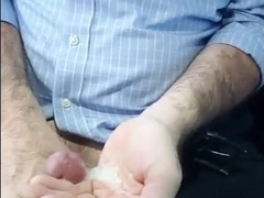 Jerking off on the bus....Big Cum Shot 8