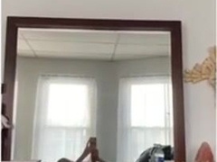 nubile STROKES OFF IN MIRROR PART two
