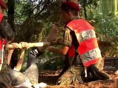 Twink Tickled By Soliders