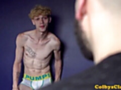 youthfull twink arse railed by muscular shaved DILF