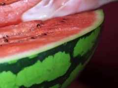 Muscular Amateur Self-Swallowing Fruit Fuck