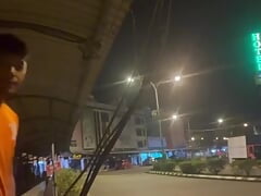 Getting Naked at The Public Bus Stop at Night