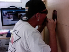 Giving Young Mechanic a Blowjob