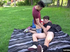 Bautista Nores and Caetano Soares picnic turns to hot steaming fuck