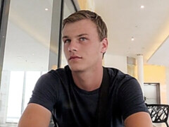 Thick-ass Czech boy doesn't mind foreign object insertion