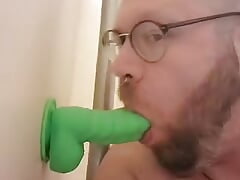 Chubby gay dildo suck