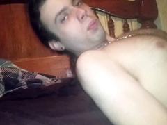 Self sucks cock balls