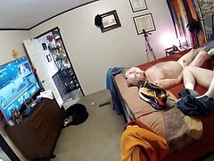 Pig sniffs PervyPrude's stinky sock feet and goes mad with passion, humping, sucking, kissing, and rimming his hot boy