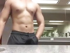 asian hunk JO in public restroom (37'')