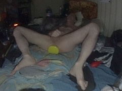 Gay dude enjoys intense ass play with massive toys and anal plugs