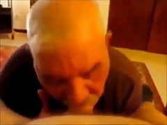 Teethless dad sucking