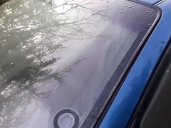 Guy Fingering In A Car Place