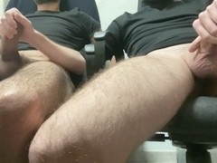 Watching porn and jerking off with my buddy