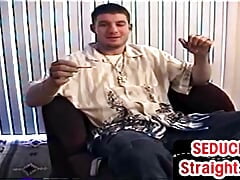 Seduced str8 hairy stud sucked by gay till cum in mouth