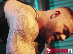 Bear muscle Drew Valentino destroys Tryp Bates hairy hole