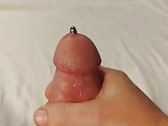 Deep cock sounding wank