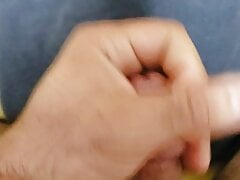Jerking cock cumshot