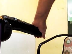My huge gluttonous ass mercilessly devours a terrible dildo.