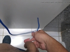 Applying the serum thru the study to harden the stepdad's trunk.