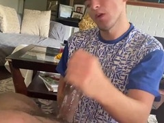 Sloppy wet blowjob leads to cum-swallowing gay fun with big black cock