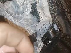 Me cuming on wife's underwear