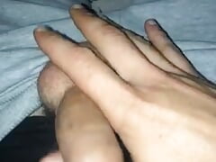 Playing soft cock