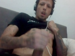 Dark-haired twink Maurice Crowbar pleasures himself in goth-themed Faphouse masturbation session