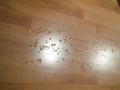 Powerful cumshot across the room!
