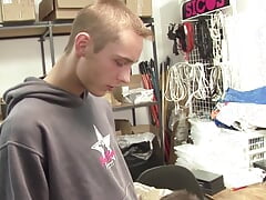 Threesome fuck in warehouse with hot and sexy horny gays