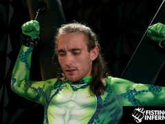 Hero's Shackled & Fisted By Teddy Villain - FistingInferno