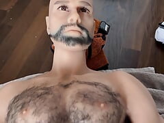 Playing with my male sex doll forcing my big uncut dutch cock in his mouth and ass fucking him