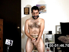 2 minute man -- chastity slave has two minutes to unlock and cum!