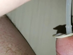 Condom sounding into my peehole with glowstick