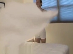 Marcel Hans Rodriguez flexes and jerks off in bed