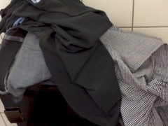 Peeing and cumming in a public restroom