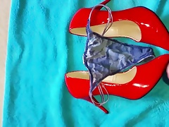 High heels cum shot