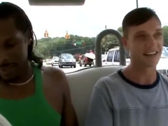 Submissive white boy Kody Rean sucks massive black dick