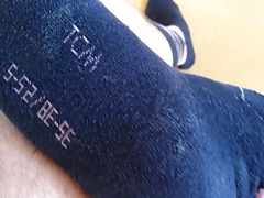 Cum again on knee socks