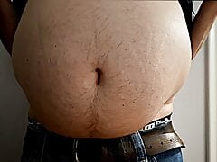 Full Bloated Tight Mpreg Ball Belly in your face