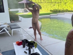 Ample Arse bandit Poolside Fuckfest