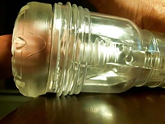 Fleshlight fuck and hard load cum for friend