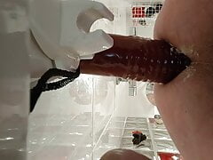 Huge dildo in the ass