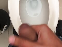 I jerk off myself in the restroom 'cause I'm horny
