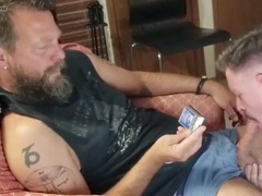 Gay sucking big cock, hairy man, deepthroats