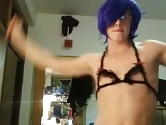 Sexy femboy dancing and teasing