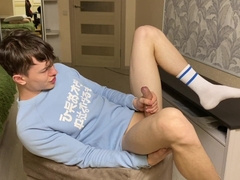 Teenager stud JIZZ VID good-sized manstick strenuous climax /9 inch