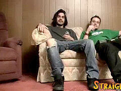 Rasta boy inhaling on a stoner dudes rock hard dick